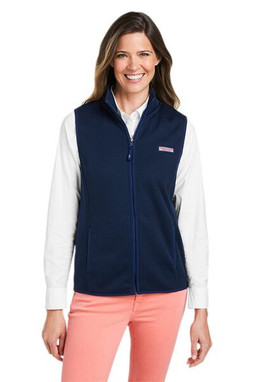 vineyard vines O001411 - Chaleco polar Mountain Sweater para mujer