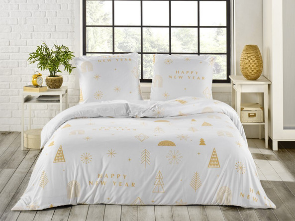 M'Déco PAR_NEWYEAR_GOLD00 - Noel bed linen set