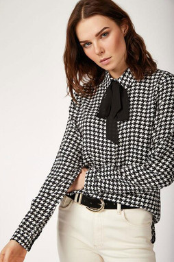 MT Clothes P-CHEM_CARR_NOIRBL - Checkered Shirt
