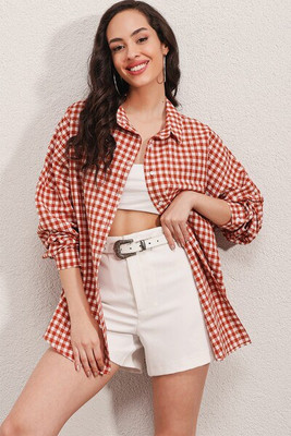 MT Clothes - Camicia a quadri oversize