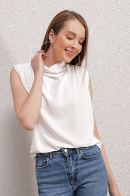 MT Clothes P-CHEM_SAT_BL - Satin blouse