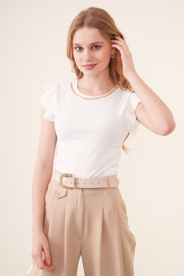MT Clothes P-CHEM_TRIC_BL - Camicetta in maglia