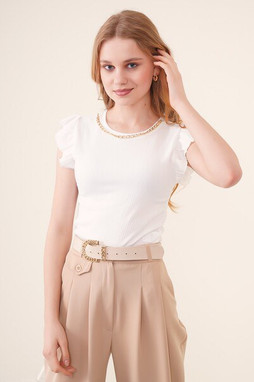 MT Clothes P-CHEM_TRIC_BL - Knit blouse