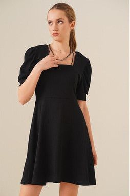 MT Clothes P-ROB_COL_CARR - Square Neck Knit Dress