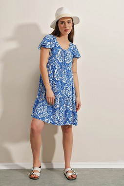 MT Clothes P-ROB_ETHN - Ethnic V-neck dress