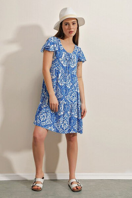 MT Clothes - Ethnic V-neck dress