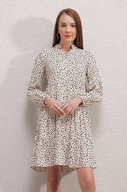 MT Clothes P-ROB_IMPR_ECRU - Printed dress