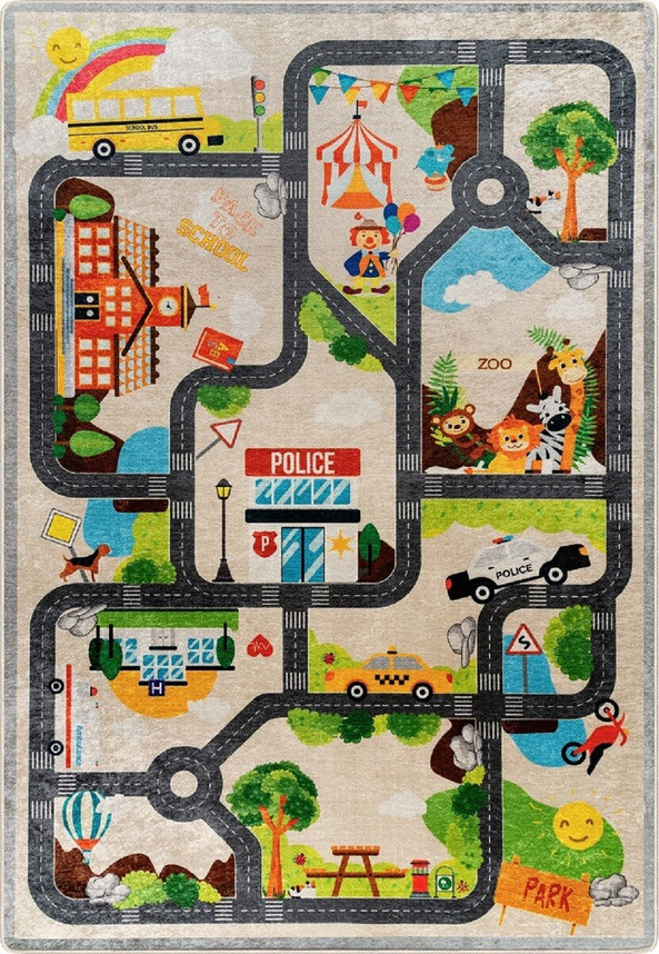 Mani Textile TPS_CIRC_00 - Children's Carpet Car Circuit