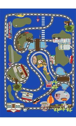 Mani Textile TPS_CIRC00 - Tæppe til børn Car Circuit