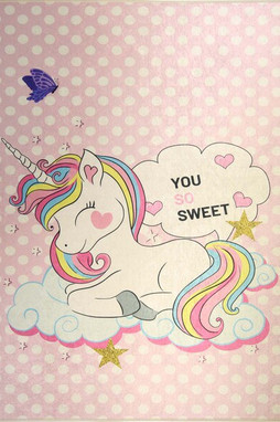 Mani Textile TPS_LIC_SWEET00 - Childrens rug LICORNE SWEET