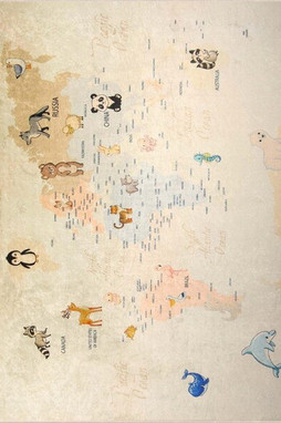 Mani Textile TPS_MOND_00 - Childrens rug MONDE