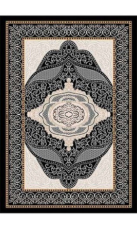 Mani Textile TPS_OTTOMAN_NOIR00 - Tapis de salon OTTOMAN 
