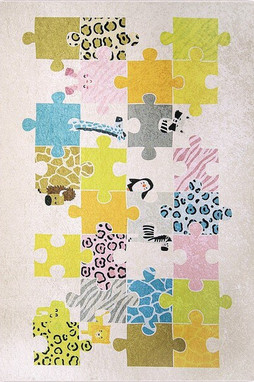 Mani Textile TPS_PUZZ_BEI00 - Puzzeltapijt voor kinderen