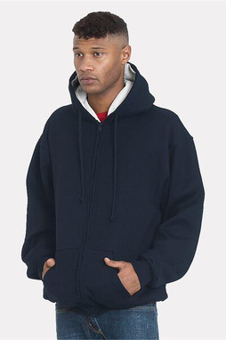 Bayside 940 - USA-Made Super Heavy Thermal Lined Full-Zip Hooded Sweatshirt