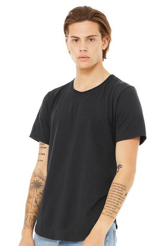 Bella+Canvas 3003 - Camiseta de punto con dobladillo curvado