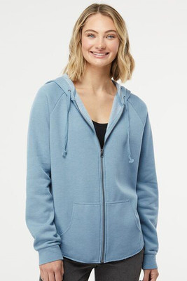 Independent Trading Co. PRM2500Z - Women's California Wave Wash Full-Zip Hooded Sweatshirt