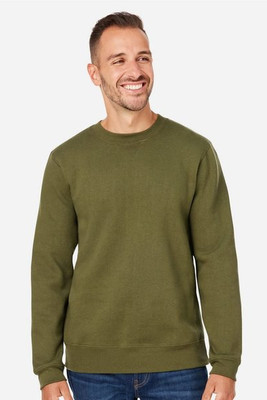 J. America 8424 - Sudadera de forro polar de primera calidad con cuello redondo