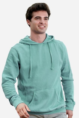 J. America 8730 - Sudadera con capucha de forro polar teñido en pigmento