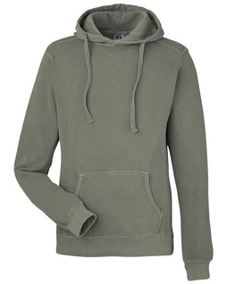 J. America 8730 - Pigment-Dyed Fleece Hooded Sweatshirt