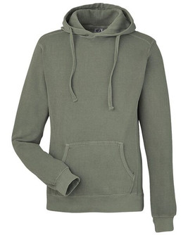 J. America 8730 - Pigment-Dyed Fleece Hooded Sweatshirt