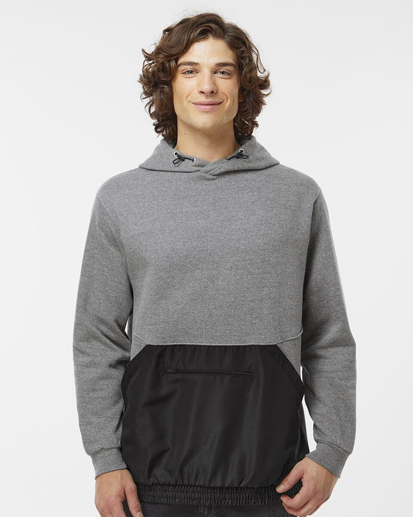 MV Sport 23112 - Mixed Media Hooded Sweatshirt