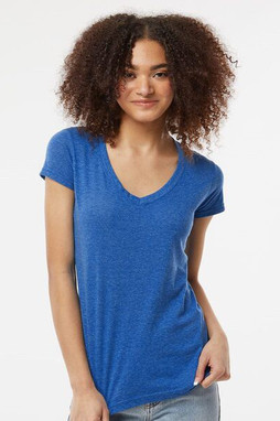 Tultex 244 - Womens Poly-Rich V-Neck T-Shirt