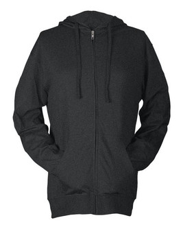 Tultex 260 - Camiseta de manga larga con capucha y cremallera Beach Full-Zip