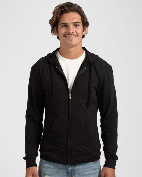 Tultex 260 - Camiseta de manga larga con capucha y cremallera Beach Full-Zip