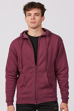 Tultex 581 - Sudadera con capucha y cremallera completa de forro polar premium