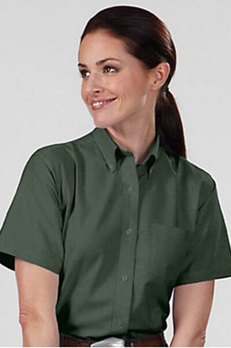 Van Heusen 13V0003 - Oxford de manga corta y corte normal para mujer
