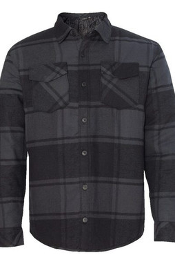 Burnside 8610 - Mens Quilted Flannel Shirt Jacket