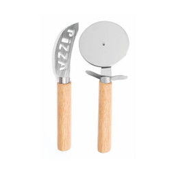 Silan 0750g - 0750 Creusa - Bamboo Pizza Cutter Set