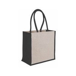 Silan 0951g - Dalia Beach Bag In Jute And Cotton Dimensions: cm 36x36x20