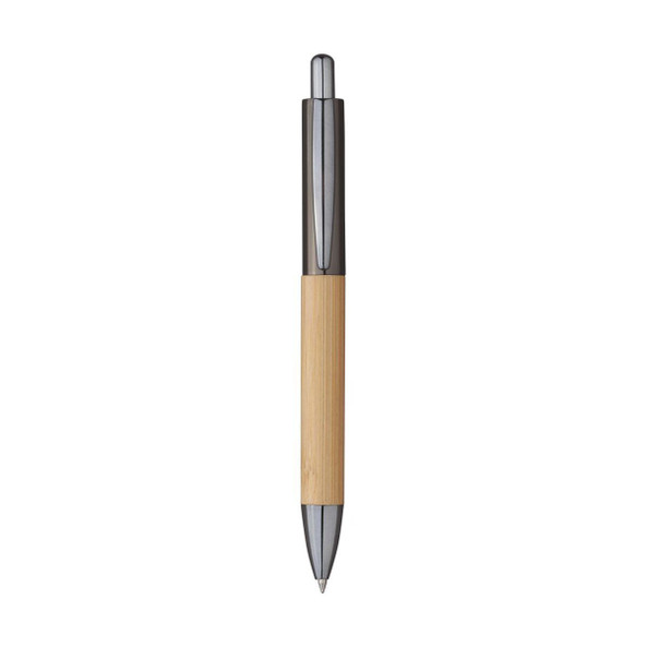 Henry Bamboo And Metal Ballpoint Pen In Case - Silan 5648g