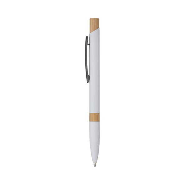 Elijah Soft Touch Aluminum And Bamboo Ballpoint Pen - Silan 5699g