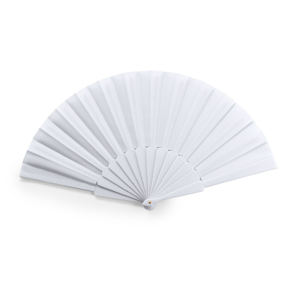Wedding Fan With Plastic Slats And Polyester Fabric - Silan 6027