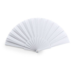 Silan 6027 - 6027 Wedding Fan With Plastic Slats And Polyester Fabric