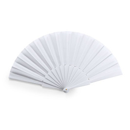 Wedding Fan With Plastic Slats And Polyester Fabric - Silan 6027