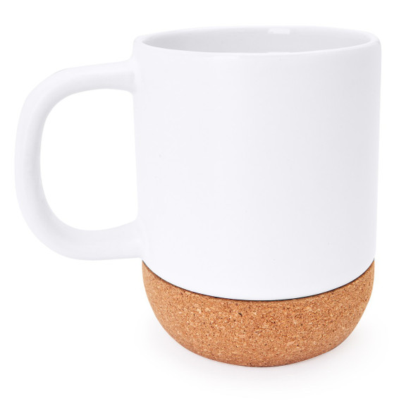 Sugar Ceramic Mug 420ml With Cork Base - Silan 7068tazza
