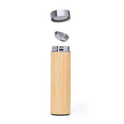 Silan 8415 - 8415 Elixir Double Walled Steel Water Bottle 500ml Bamboo Lining