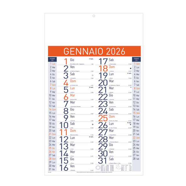 Light Dutch Wall Calendar - Silan B005