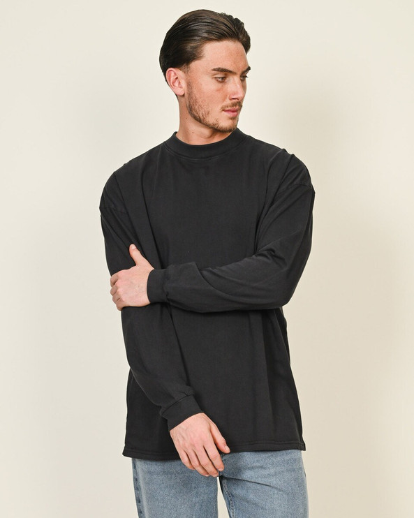 Casual Classics CRBTAC450 - Casual Ringspun Combed 180 Acid Wash Oversize Extended Neck Long Sleeve T