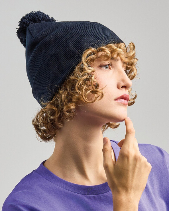 Atlantis ACWIPO - Atlantis Wind S Pompom Recycled Beanie Double Skin Cuffed