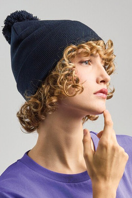 Atlantis ACWIPO - Atlantis Wind S Pompom Recycled Beanie Double Skin Cuffed