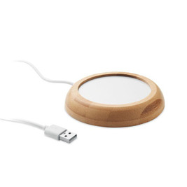 MUGLET Bamboo mug warmer with USB - GiftRetail MO2592