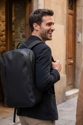 BRENNA 300D RPET computer backpack - GiftRetail MO2600