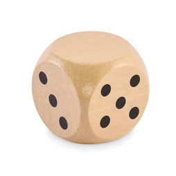 DADO Schima wooden dice 5cm dia - GiftRetail MO2614