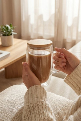 EXISTING NAME Kaksiseinäinen lasimuki 450ml - GiftRetail MO2673