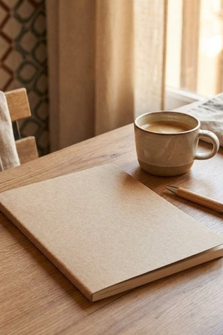 Slyk A5 kraft cahier notitieboek met gestippelde paginas - EgotierPro 106251