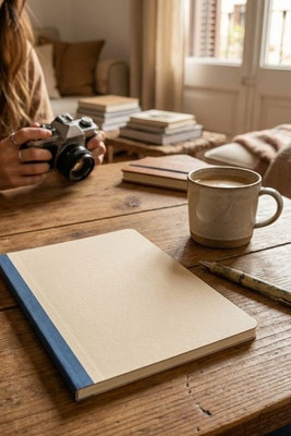 Liliana A5 sugarcane and RPET soft cover notebook - EgotierPro 106125